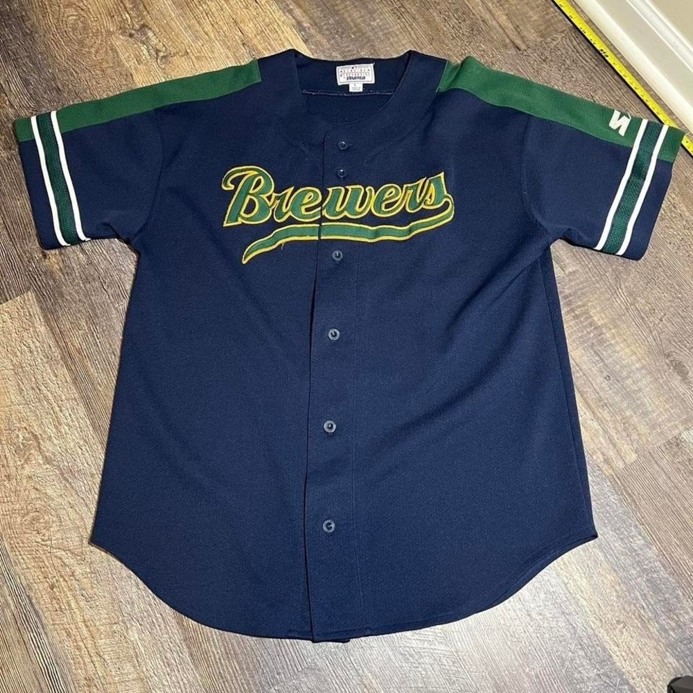 Vintage 1990s Milwaukee brewers baseball  jersey Size large Starter